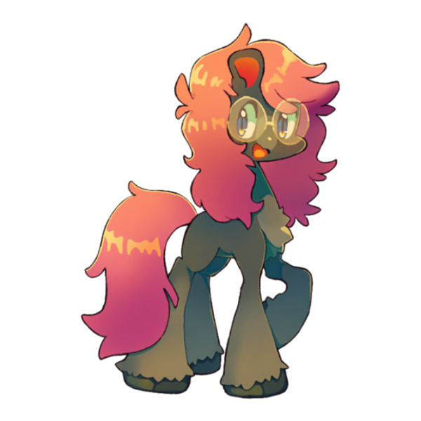 Size: 768x768 | Tagged: safe, artist:zira_dawn, derpibooru import, oc, oc:soulful mirror, unofficial characters only, earth pony, pony, derpibooru community collaboration, 2022 community collab, blank flank, earth pony oc, glasses, image, markings, png, simple background, solo, transparent background