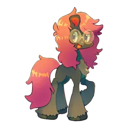 Size: 768x768 | Tagged: safe, artist:zira_dawn, derpibooru import, oc, oc:soulful mirror, unofficial characters only, earth pony, pony, derpibooru community collaboration, 2022 community collab, blank flank, earth pony oc, glasses, image, markings, png, simple background, solo, transparent background