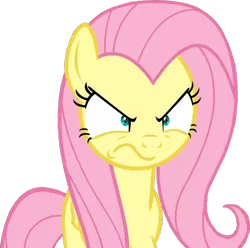 Size: 1280x1272 | Tagged: safe, derpibooru import, edit, edited screencap, editor:brutalityinc, screencap, fluttershy, pegasus, pony, season 9, sweet and smoky, spoiler:s09, angry, background removed, death stare, female, image, png, simple background, solo, transparent background
