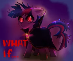 Size: 1197x996 | Tagged: semi-grimdark, artist:p+e-n, derpibooru import, twilight sparkle, alicorn, clothes, costume, element of magic, image, looking at you, marvel, png, solo, what if