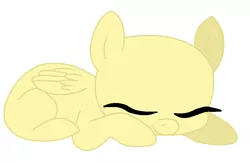 Size: 988x644 | Tagged: safe, artist:iinkydinky, derpibooru import, oc, unofficial characters only, pegasus, pony, bald, base, eyes closed, image, pegasus oc, png, simple background, sleeping, solo, white background, wings