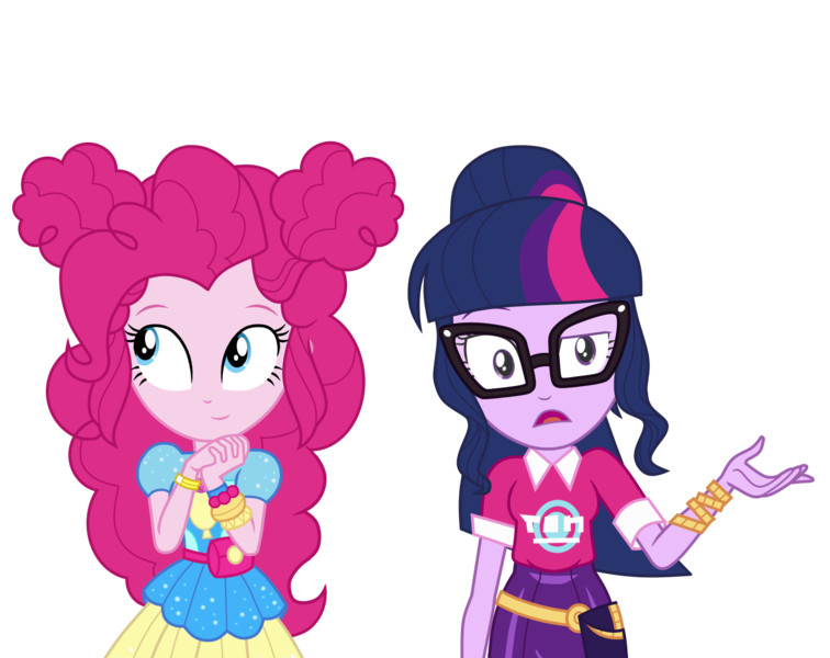 Size: 1700x1350 | Tagged: safe, artist:lightning_musicwave, derpibooru import, pinkie pie, sci-twi, twilight sparkle, equestria girls, equestria girls series, sunset's backstage pass!, spoiler:eqg series (season 2), clothes, female, image, looking at you, music festival outfit, png, simple background, transparent background