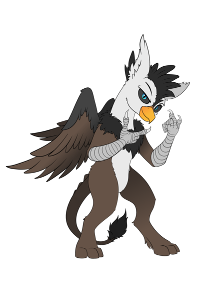 Size: 935x1323 | Tagged: safe, artist:calena, derpibooru import, oc, oc:melizzano, unofficial characters only, gryphon, derpibooru community collaboration, 2022 community collab, claws, derpibooru exclusive, ear fluff, feather, fluffy, griffon oc, image, looking at you, nails, png, simple background, tail, transparent background, wings