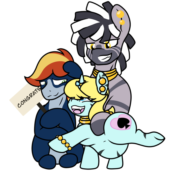 Size: 2164x2048 | Tagged: safe, artist:lefthighkick, derpibooru import, oc, oc:ezekiel, oc:lefthighkick, oc:lyrical touch, pony, zebra, derpibooru community collaboration, 2022 community collab, female, image, mare, png, pregnant