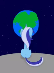 Size: 2150x2900 | Tagged: safe, artist:kanw, derpibooru import, minuette, pony, unicorn, cute, earth, image, minubetes, moon, png, sitting, solo, space