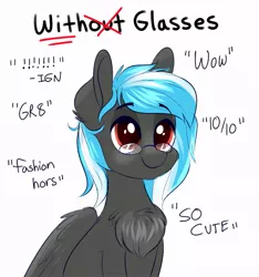 Size: 793x846 | Tagged: safe, alternate version, artist:confetticakez, derpibooru import, oc, unofficial characters only, pegasus, pony, chest fluff, glasses, image, jpeg, smiling, solo