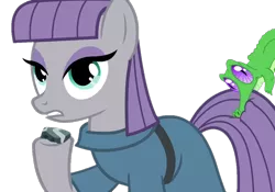 Size: 1026x720 | Tagged: safe, derpibooru import, edit, edited screencap, screencap, gummy, maud pie, earth pony, pony, maud pie (episode), season 4, background removed, image, not a vector, png, rock, simple background, transparent background