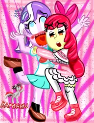 Size: 3000x3900 | Tagged: suggestive, artist:kamikiku, derpibooru import, apple bloom, diamond tiara, equestria girls, image, jpeg