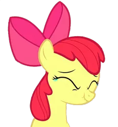 Size: 1266x1368 | Tagged: safe, artist:jan, derpibooru import, edit, edited screencap, screencap, apple bloom, pony, ask the crusaders, background removed, eyes closed, female, filly, foal, image, not a vector, png, simple background, solo, stifling laughter, transparent background
