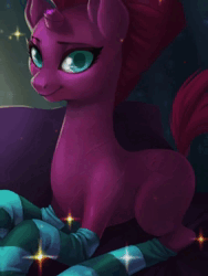 Size: 1080x1440 | Tagged: safe, artist:decokelow, derpibooru import, chancellor neighsay, tempest shadow, pony, unicorn, animated, capcut, fanart, female, image, male, shipping, straight, tempest neighsay, webm
