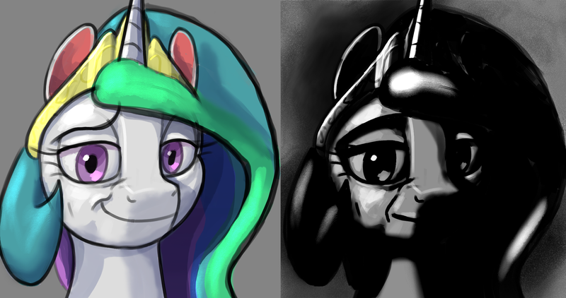 Size: 2110x1112 | Tagged: safe, artist:ciborgen, derpibooru import, princess celestia, alicorn, pony, bust, female, image, meme, mr. incredible, png, ponified meme, portrait, solo