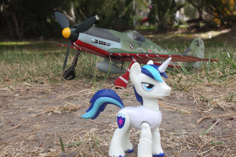 Size: 4608x3072 | Tagged: photographer needed, safe, artist:dingopatagonico, derpibooru import, shining armor, pony, guardians of harmony, image, irl, jpeg, photo, plane, solo, toy