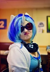 Size: 2140x3056 | Tagged: photographer needed, safe, derpibooru import, vinyl scratch, human, clothes, cosplay, costume, everfree northwest, everfree northwest 2017, image, irl, irl human, jpeg, photo, solo