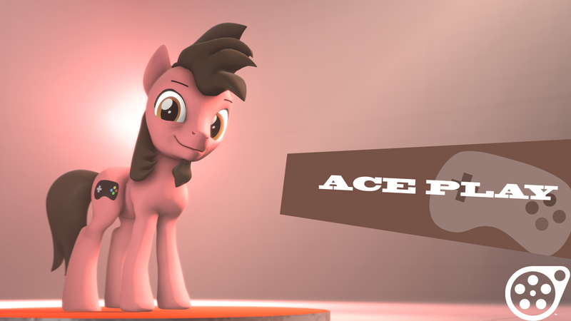Size: 1920x1080 | Tagged: safe, artist:mrkat7214, derpibooru import, oc, oc:ace play, unofficial characters only, earth pony, pony, 3d, download at source, facial hair, goatee, image, looking at you, male, png, smiling, solo, source filmmaker, stallion