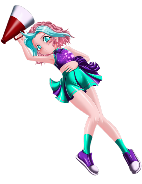 Size: 1985x2574 | Tagged: safe, artist:mauroz, derpibooru import, ocellus, human, cheerleader, humanized, image, png, simple background, solo, transparent background