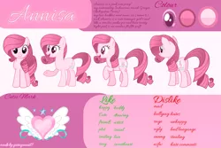 Size: 3472x2314 | Tagged: safe, artist:guruyunus17, artist:muhammad yunus, derpibooru import, oc, oc:annisa trihapsari, unofficial characters only, earth pony, pony, butt, cute, cutie mark, earth pony oc, female, image, indonesia, looking at you, mare, medibang paint, open mouth, open smile, pink background, pink body, pink hair, pink mane, pink tail, plot, png, ponysona, reference sheet, simple background, smiling, smiling at you, tail