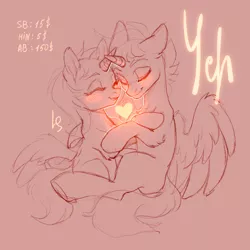 Size: 1600x1602 | Tagged: safe, derpibooru import, oc, alicorn, earth pony, pegasus, pony, unicorn, commission, hug, hugging a pony, image, love, png, ych example, ych sketch, your character here