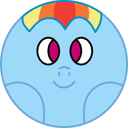 Size: 407x407 | Tagged: safe, artist:mega-poneo, derpibooru import, rainbow dash, pegasus, pony, ball, female, image, mare, morph ball, png, rainball, solo