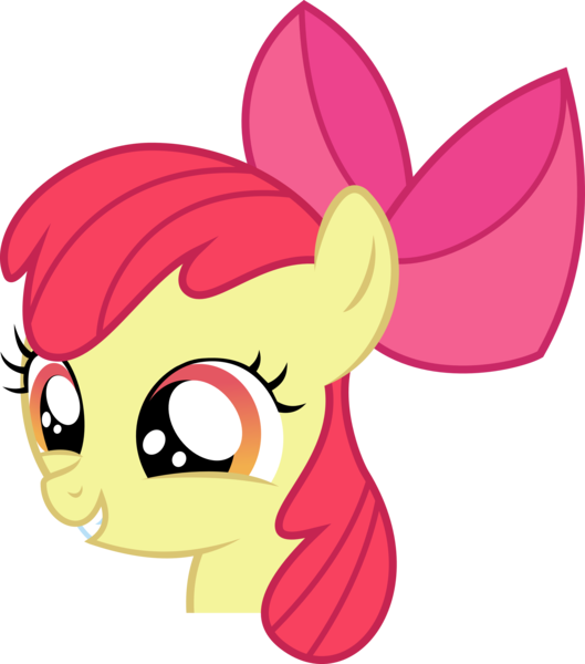 Size: 3250x3687 | Tagged: safe, artist:blueblitzie, derpibooru import, apple bloom, earth pony, pony, adorabloom, bust, cute, female, filly, foal, grin, happy, high res, image, png, portrait, simple background, smiling, solo, transparent background, vector