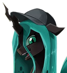 Size: 1200x1300 | Tagged: safe, artist:ponykillerx, editor:unofficial edits thread, queen chrysalis, changeling, changeling queen, female, image, png, simple background, solo, transparent background
