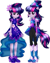 Size: 473x591 | Tagged: safe, artist:mairu-doggy, derpibooru import, twilight sparkle, equestria girls, legend of everfree, boots, caption, clothes, crystal guardian, high heel boots, image, png, shoes, simple background, text, transparent background