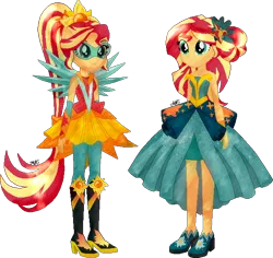 Size: 608x575 | Tagged: safe, artist:mairu-doggy, derpibooru import, sunset shimmer, equestria girls, legend of everfree, boots, clothes, crystal guardian, high heel boots, image, png, shoes, simple background, solo, transparent background