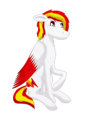 Size: 2500x3000 | Tagged: safe, derpibooru import, oc, oc:fiery lightning, unofficial characters only, pegasus, pony, derpibooru community collaboration, 2022 community collab, image, pegasus oc, png, simple background, smiling, solo, transparent background, wings