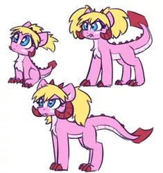 Size: 2689x2866 | Tagged: safe, artist:rivibaes, derpibooru import, oc, oc:radelia van heleidon, dracony, dragon, hybrid, pony, claws, female, filly, foal, horns, image, png, snaggletooth