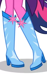 Size: 710x1110 | Tagged: safe, artist:limedazzle, derpibooru import, twilight sparkle, twilight sparkle (alicorn), alicorn, equestria girls, boots, clothes, crystal guardian, high heel boots, image, jpeg, legs, pictures of legs, shoes, solo