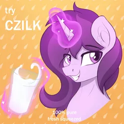 Size: 1596x1605 | Tagged: safe, artist:czu, derpibooru import, oc, oc:czupone, unofficial characters only, bust, image, milk, png