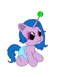 Size: 800x1000 | Tagged: safe, derpibooru import, pony, unicorn, baby, baby pony, ball, blue mane, blue tail, cute, g5 to g3.5, generation leap, horn, hornball, image, png, simple background, solo, tail, tennis ball, transparent background