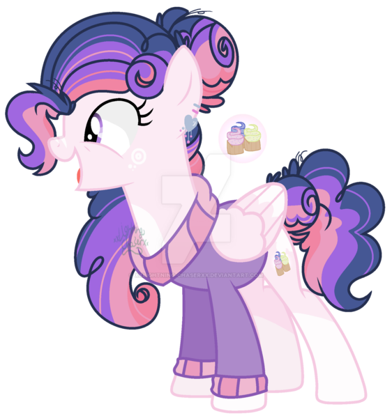 Size: 1600x1709 | Tagged: safe, artist:xxlightning-chaserxx, derpibooru import, oc, oc:cupcake truffle, pegasus, pony, base used, female, image, magical lesbian spawn, mare, offspring, parent:pinkie pie, parent:rainbow dash, parents:pinkiedash, png, simple background, solo, transparent background