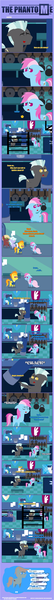 Size: 1205x13455 | Tagged: safe, artist:estories, derpibooru import, cloudchaser, rainbow dash, thunderlane, oc, oc:neo strike, oc:phantom, oc:post haste, pony, comic:the phantom me, alternate hairstyle, clothes, comic, dress, flower, image, png, pointy ponies