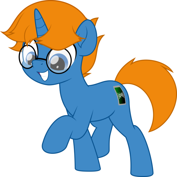 Size: 4989x5000 | Tagged: safe, artist:jhayarr23, derpibooru import, oc, oc:jack chestnut, unofficial characters only, pony, unicorn, derpibooru community collaboration, 2022 community collab, absurd resolution, glasses, grin, horn, image, male, png, raised hoof, simple background, smiling, solo, stallion, transparent background, unicorn oc, vector