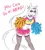 Size: 1040x1156 | Tagged: safe, artist:redxbacon, derpibooru import, oc, oc:rubber bunny, unofficial characters only, anthro, cheerleader, cheerleader outfit, clothes, eyeshadow, female, heterochromia, image, jpeg, makeup, midriff, miniskirt, pom pom, skirt, socks, thigh highs