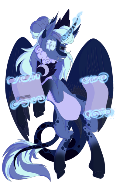 Size: 2060x3050 | Tagged: safe, artist:princessluna325, derpibooru import, oc, oc:woonabluemoon, unofficial characters only, alicorn, pony, derpibooru community collaboration, 2022 community collab, collaboration, image, png, solo