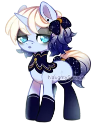 Size: 500x629 | Tagged: safe, artist:cabbage-arts, derpibooru import, oc, oc:poetic night, unofficial characters only, pony, unicorn, clothes, female, horn, image, png, simple background, socks, solo, transparent background, unicorn oc