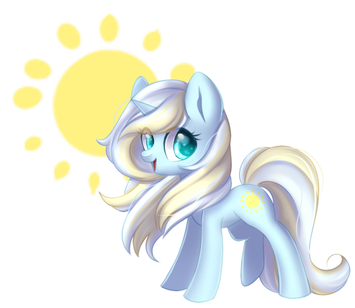 Size: 800x696 | Tagged: safe, artist:cabbage-arts, derpibooru import, sunbeam, pony, unicorn, cutie mark background, female, g1, g1 to g4, generation leap, image, png, simple background, solo, transparent background