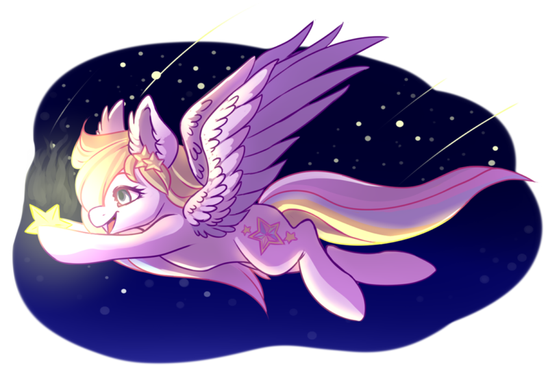 Size: 1000x679 | Tagged: safe, artist:cabbage-arts, derpibooru import, oc, unofficial characters only, pegasus, pony, female, image, partial background, pegasus oc, png, simple background, solo, stars, transparent background, wings