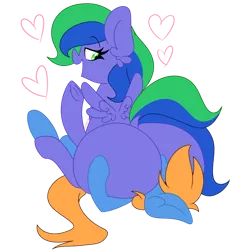 Size: 894x894 | Tagged: suggestive, artist:ladylullabystar, derpibooru import, oc, oc:felicity stars, oc:rozyfly, pegasus, pony, commission, faceful of ass, facesitting, facesitting on rozy fly, female, femdom, image, looking down, male, malesub, mare, oc x oc, png, prize on the eyes, shipping, simple background, smiling, sniffing, stallion, submissive, the ass was fat, these aren't my glasses