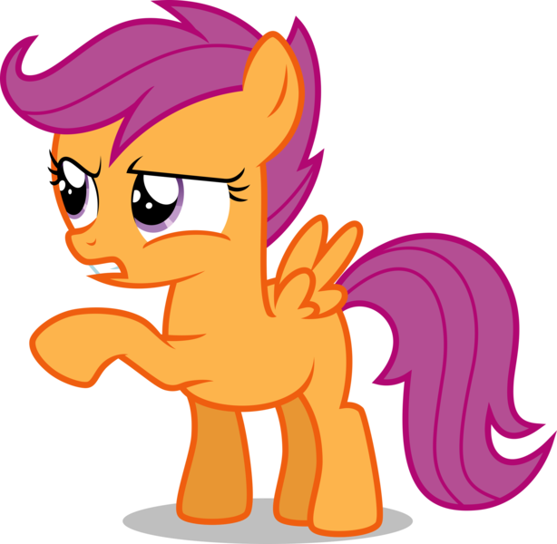 Size: 2478x2421 | Tagged: safe, artist:drewdini, derpibooru import, scootaloo, pegasus, pony, female, filly, foal, high res, image, png, raised hoof, simple background, solo, transparent background, vector