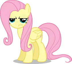 Size: 2595x2312 | Tagged: safe, artist:drewdini, derpibooru import, fluttershy, pegasus, pony, female, fluttershy is not amused, high res, image, looking at you, png, simple background, solo, transparent background, unamused, vector