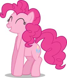 Size: 2259x2655 | Tagged: safe, artist:drewdini, derpibooru import, pinkie pie, earth pony, pony, excited, eyes closed, female, high res, image, png, simple background, solo, transparent background, vector