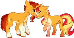 Size: 1408x734 | Tagged: safe, artist:rickysocks, derpibooru import, sunburst, sunset shimmer, pony, base used, brother and sister, female, image, male, png, siblings, simple background, sunny siblings, transparent background