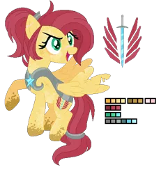 Size: 490x508 | Tagged: safe, artist:awoomarblesoda, derpibooru import, oc, unofficial characters only, pegasus, pony, base used, image, looking back, peytral, png, reference sheet, simple background, smiling, solo, transparent background, wings