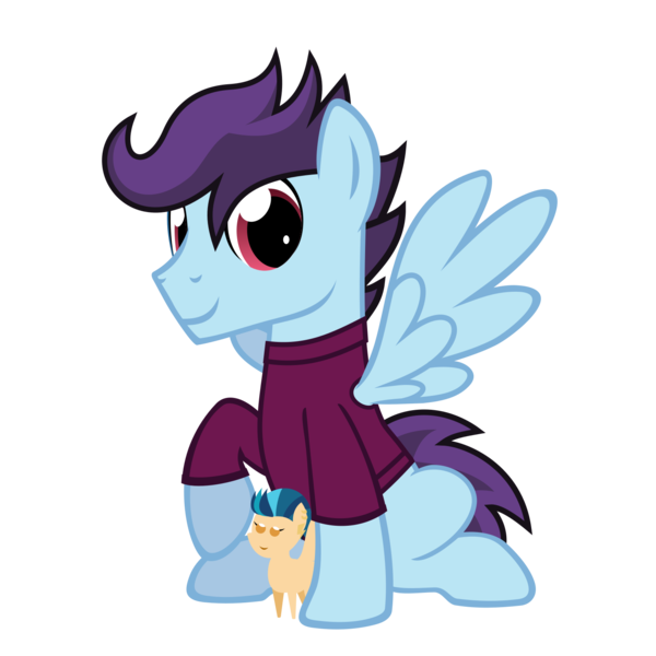 Size: 1500x1500 | Tagged: safe, artist:the smiling pony, derpibooru import, indigo zap, oc, oc:microburst, ponified, unofficial characters only, pegasus, pony, derpibooru community collaboration, .svg available, 2022 community collab, clothes, equestria girls ponified, image, looking at you, plushie, png, shirt, smiling, solo, spread wings, vector, wings