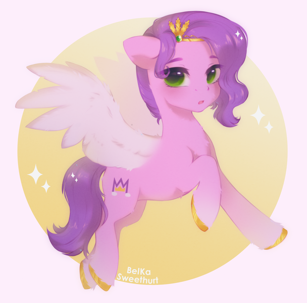 Size: 1904x1880 | Tagged: safe, artist:belkasweet, derpibooru import, pipp petals, pegasus, pony, my little pony: a new generation, adorapipp, cute, female, g5, image, mare, open mouth, png, simple background, solo, spread wings, wings