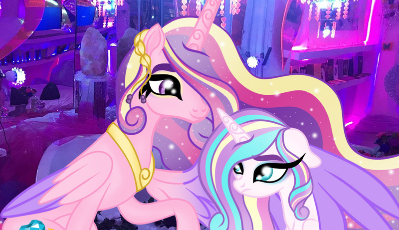 Size: 1024x590 | Tagged: safe, artist:owocrystalcatowo, derpibooru import, princess cadance, oc, oc:crystal heart, pony, unicorn, female, floppy ears, image, jpeg, mare, offspring, parent:princess cadance, parent:shining armor, parents:shiningcadance