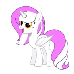 Size: 640x640 | Tagged: safe, derpibooru import, oc, oc:yuerain sparkle, bat pony, pony, derpibooru community collaboration, 2022 community collab, female, happy, image, open mouth, orange eyes, pink mane, png, simple background, transparent background