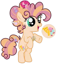 Size: 1128x1265 | Tagged: safe, artist:xxlightning-chaserxx, derpibooru import, oc, oc:candy cheese, earth pony, pony, base used, female, filly, foal, image, offspring, parent:cheese sandwich, parent:pinkie pie, parents:cheesepie, png, simple background, solo, transparent background